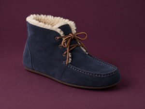 Midnight Navy Shearling Boot Moc