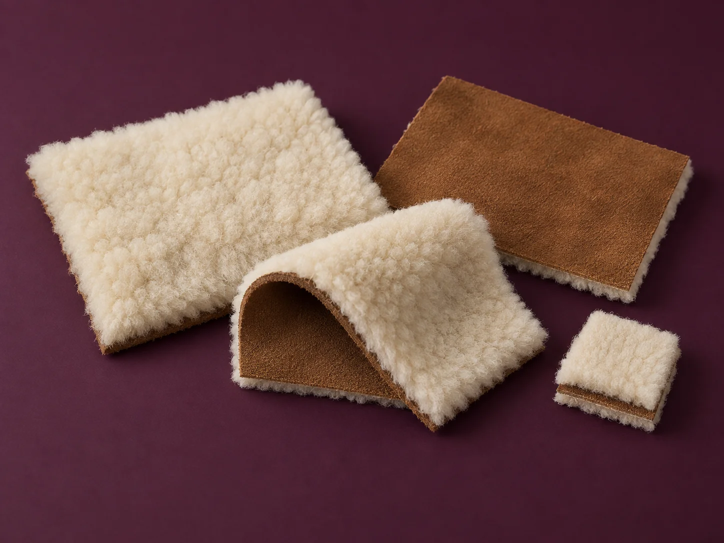 Genuine shearling material