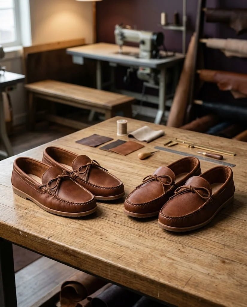 Moccasin production consistency
