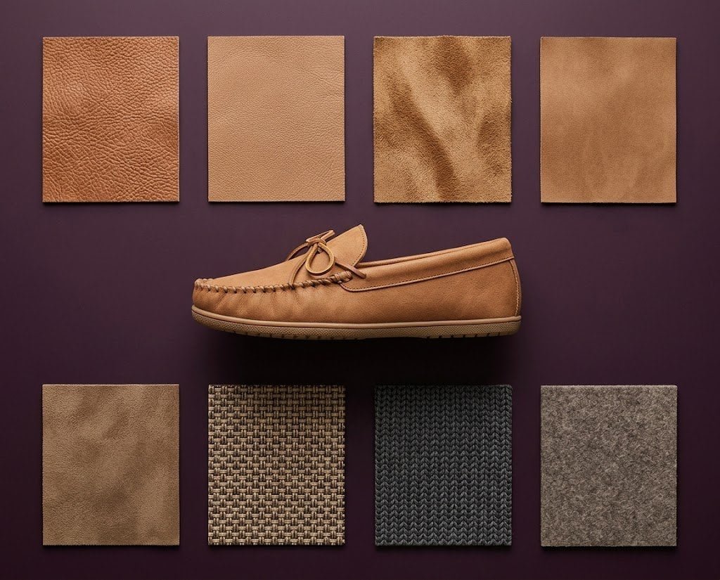 Moccasin upper materials