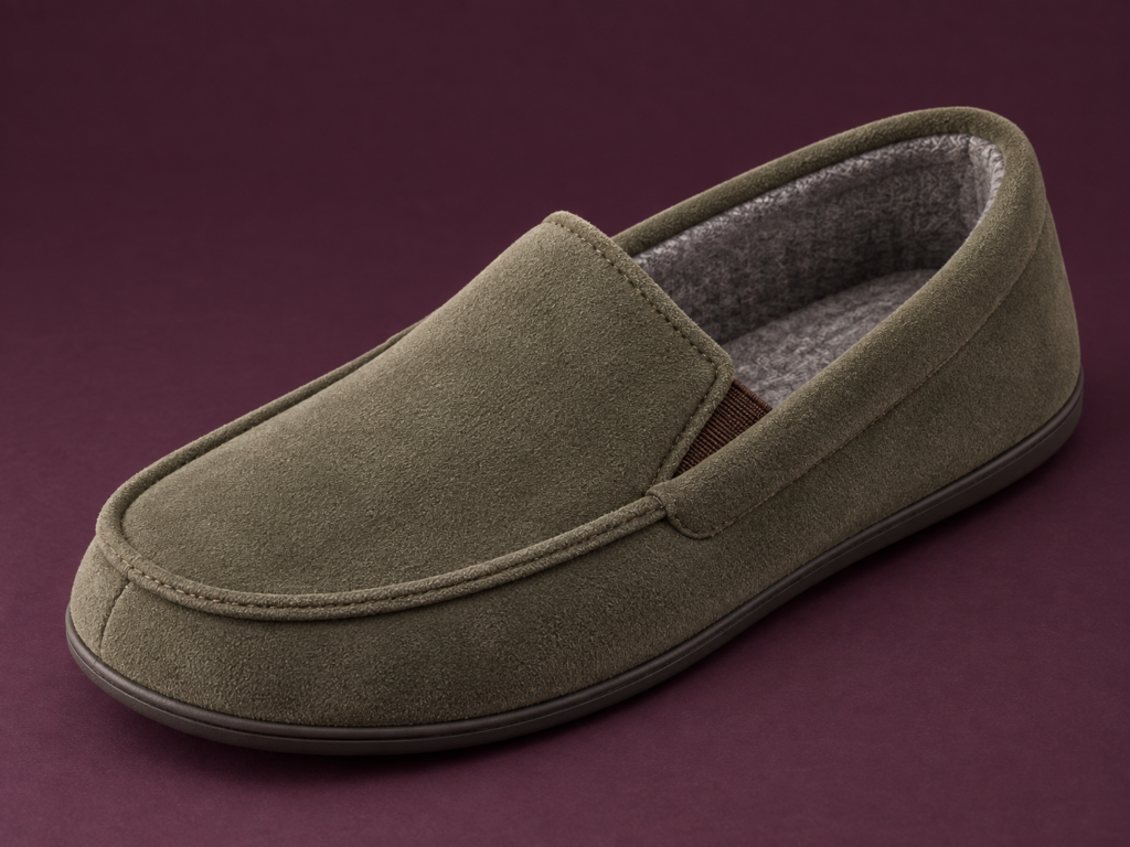 Smoked Olive Flannel Venetian Loafer