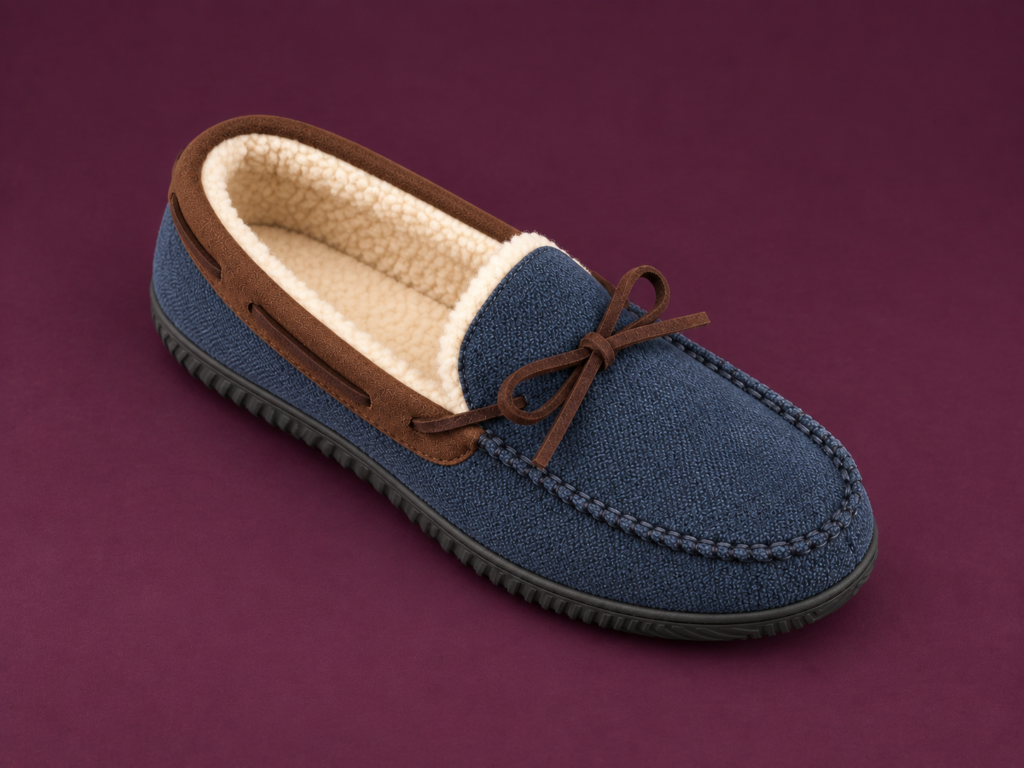slate-blue-sherpa-classic-moccasin-detail